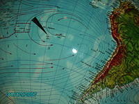 Easter Island on the globe